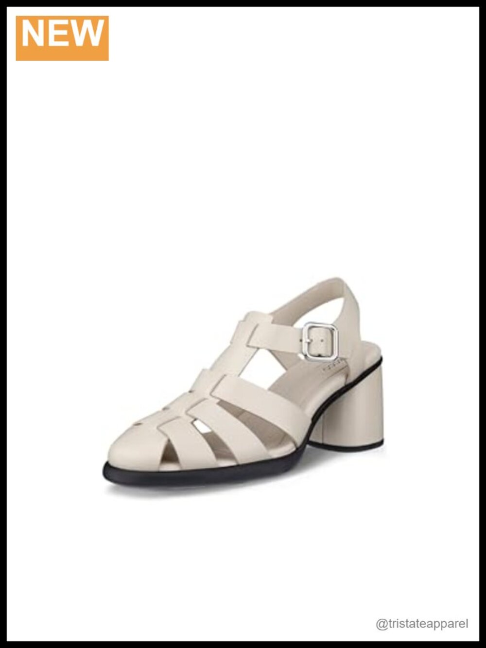 ECCO Sculpted 55 Luxe Leather Fisherman Heel Sandal Block Heel